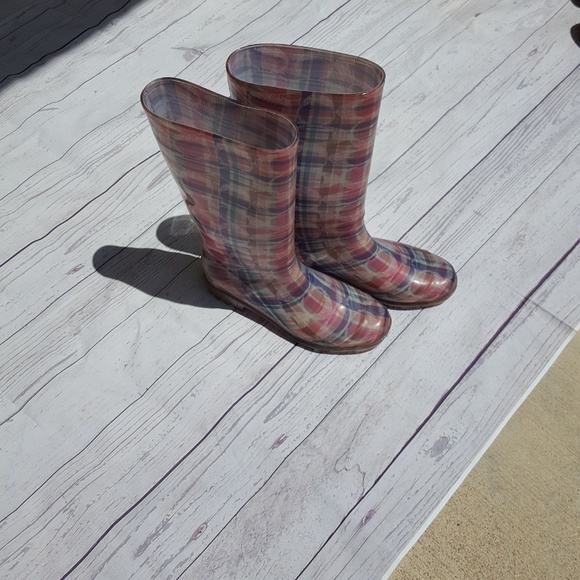 Colorful Coach Rainboots Size 7 - Picture 5 of 5